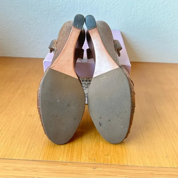 Calypso for Jacqueline Schnabel Snakeskin Embossed Wedges - Picture 6 of 7